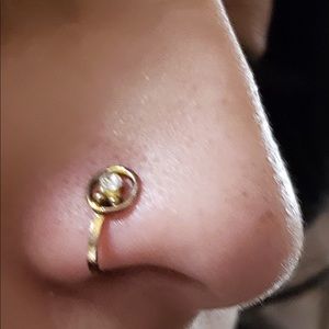 Gold nose ring NO piercing needed